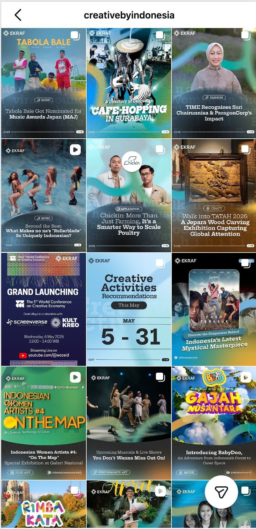 Creative by Indonesia: documentation for Kementerian Ekonomi Kreatif
